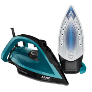 Ferro de Passar a Vapor Arno Ultragliss Plus com Spray e Base Durilium Airglide – Azul - 110V