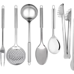 Jogo Completo Kit 8 Utensílios De Cozinha 100% Inox