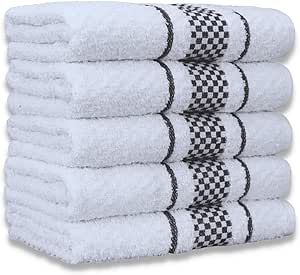 Kit 05 Pano de Prato Atoalhado Para Cozinha Felpudo Premium Gourmet 45x70cm 370g/m²